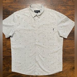 Molokai Surf Men’s Lighting Print Button Up Shirt Size XL Short Sleeve